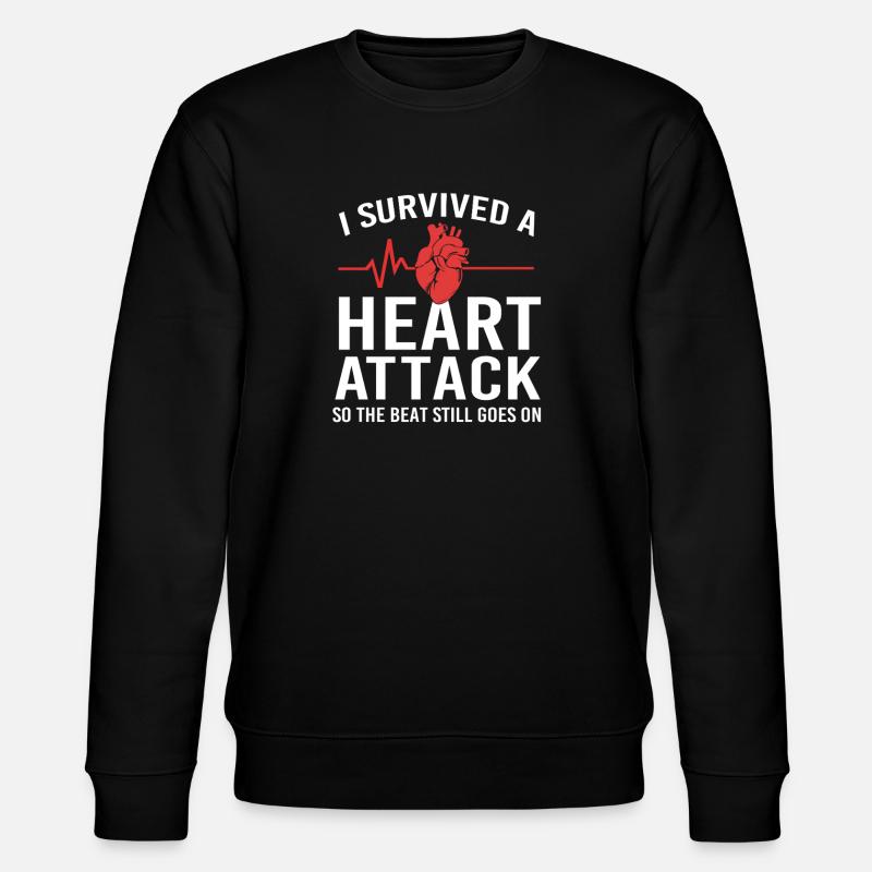 heart attack - Stanley/Stella CHANGER Unisex Organic Sweatshirt - black