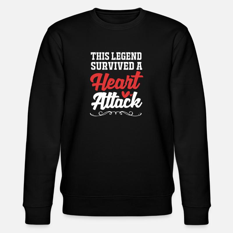 Heart Attack Legend - Stanley/Stella CHANGER Unisex Organic Sweatshirt - black