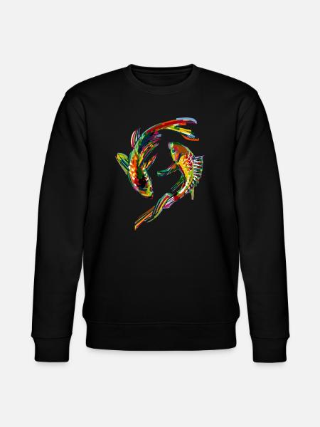Bunte Karpfen - Stanley/Stella Unisex Bio-Sweatshirt CHANGER - Schwarz