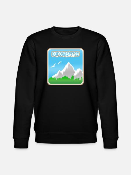 Dufourspitze als Berg - Stanley/Stella Unisex Bio-Sweatshirt CHANGER - Schwarz