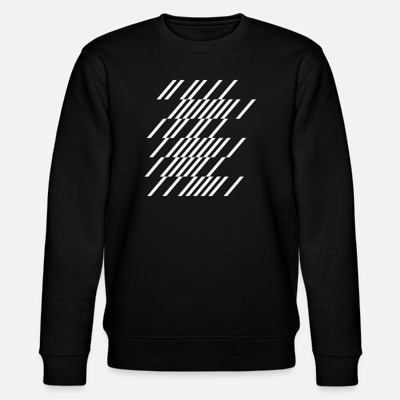Motif de Geom à rayures diagonales - Sweat bio CHANGER Stanley/Stella Unisexe - noir