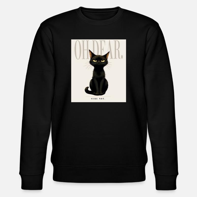 Disappointing. – Sarcastic Black Cat Design - Stanley/Stella CHANGER Unisex Organic Sweatshirt - black