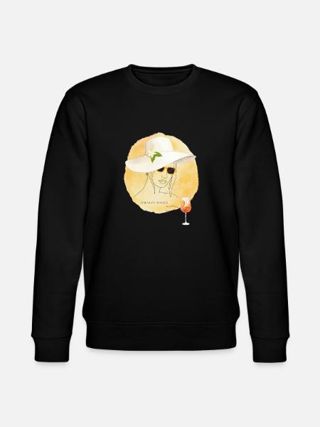 Amalfi Mood Lemon Summer Design - Stanley/Stella CHANGER Unisex Organic Sweatshirt - black