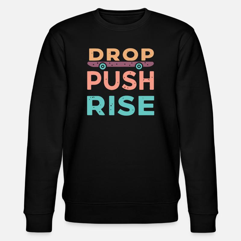 Drop Push Rise Skateboard - Sweat bio CHANGER Stanley/Stella Unisexe - noir