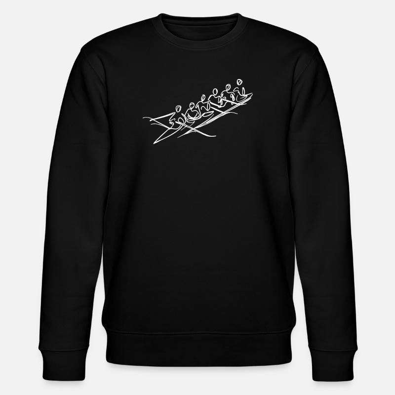 Rowing Team Sketch - Stanley/Stella CHANGER Unisex Organic Sweatshirt - black