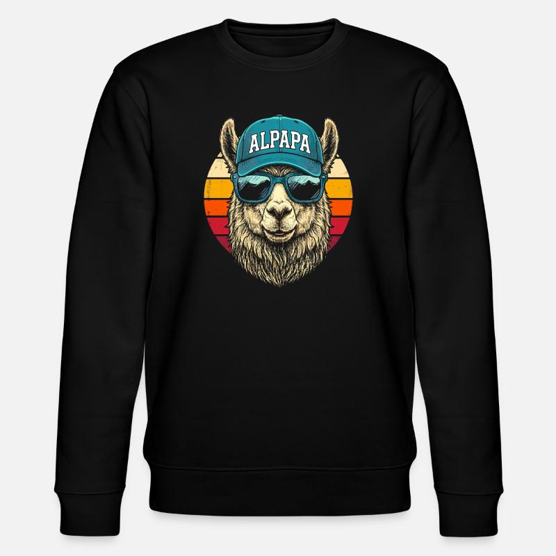 Alpaka Retro Sonnenbrillen Cap - Stanley/Stella Unisex Bio-Sweatshirt CHANGER - Schwarz
