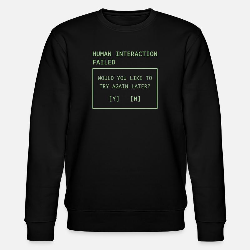 Interaction humaine échouée - Sweat bio CHANGER Stanley/Stella Unisexe - noir
