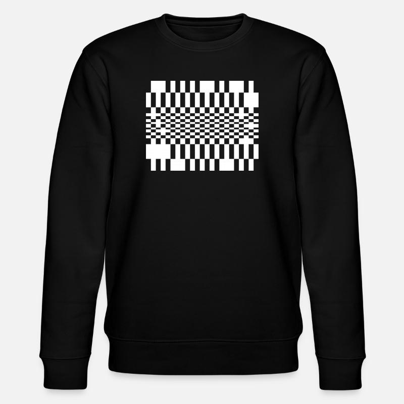 Grille d’ondes optiques - Sweat bio CHANGER Stanley/Stella Unisexe - noir