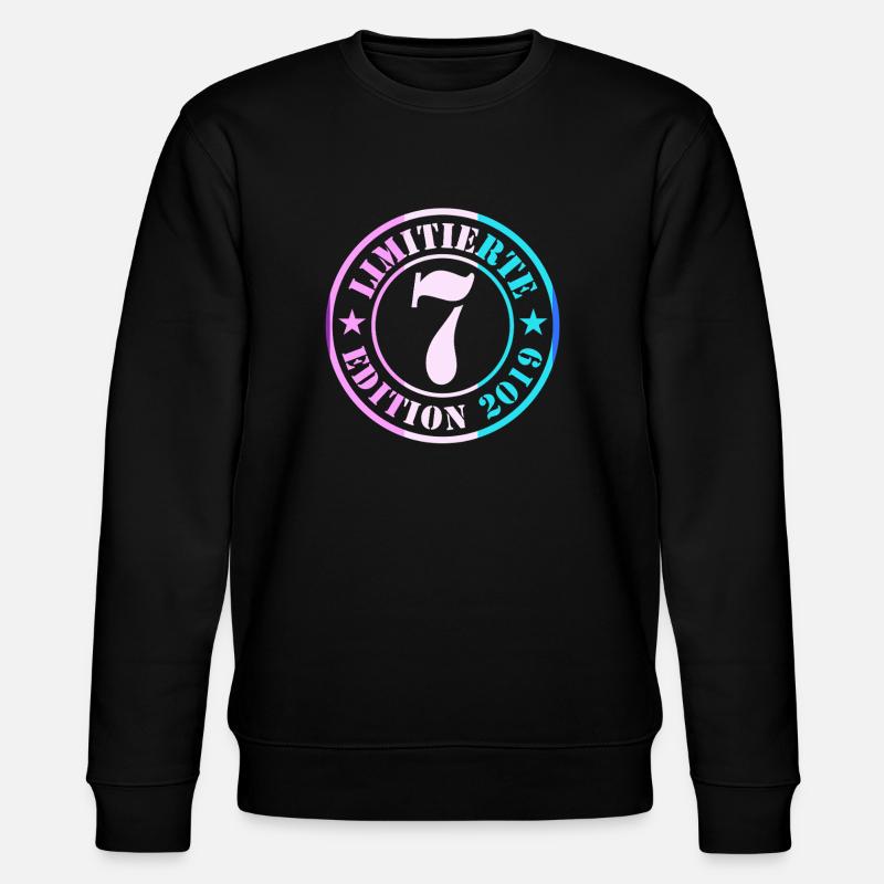 7e anniversaire garçon fille - Sweat bio CHANGER Stanley/Stella Unisexe - noir