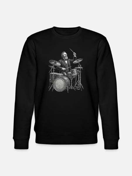 Rutherford B. Hayes plays drums - Stanley/Stella CHANGER Unisex Organic Sweatshirt - black