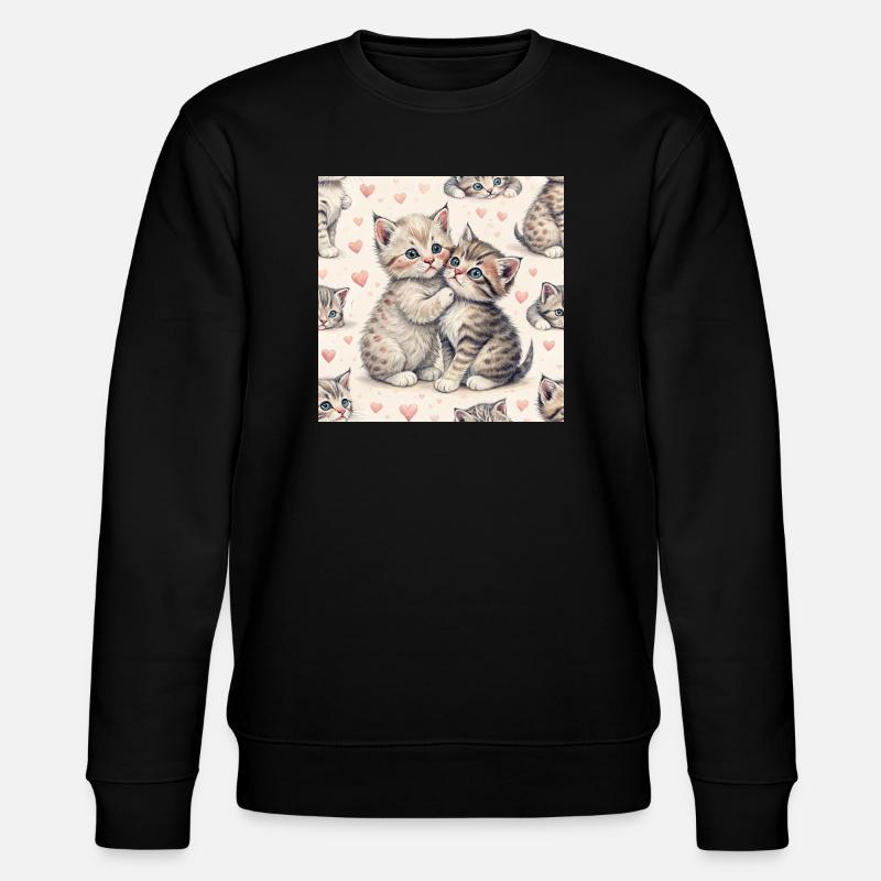 Étreinte sincère de Pastel Kittens - Sweat bio CHANGER Stanley/Stella Unisexe - noir