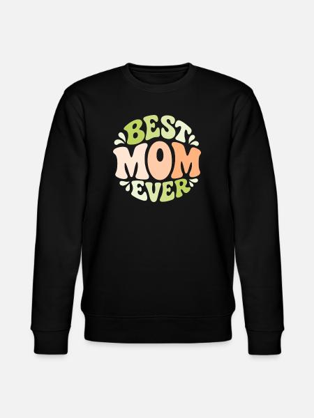 Best Mom Ever Pastell Bubbel-Design - Stanley/Stella Unisex Bio-Sweatshirt CHANGER  - Schwarz