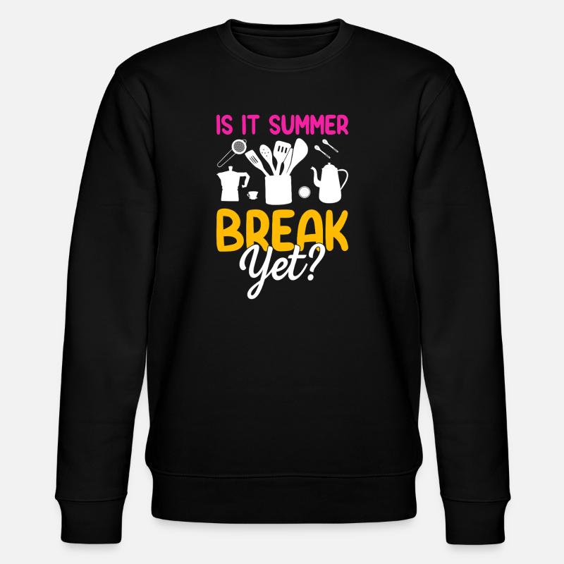 Sommerpause Bereits? Küchenmotiv - Stanley/Stella Unisex Bio-Sweatshirt CHANGER  - Schwarz