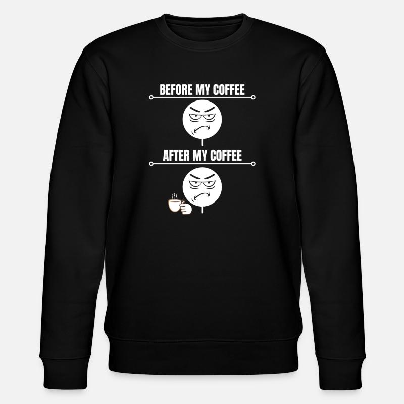 Mürrische Kaffeestimmung - Stanley/Stella Unisex Bio-Sweatshirt CHANGER - Schwarz