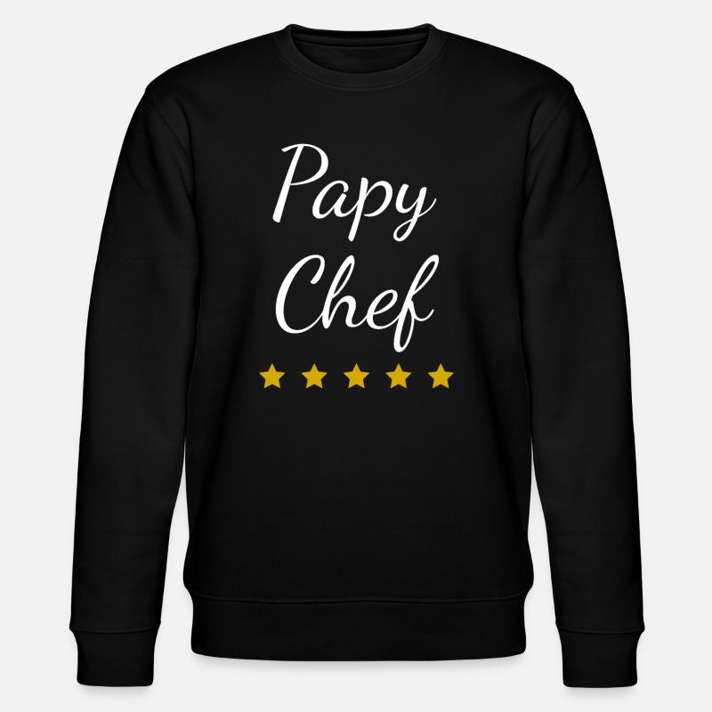 Papy Chef Étoiles - Sweat bio CHANGER Stanley/Stella Unisexe - noir
