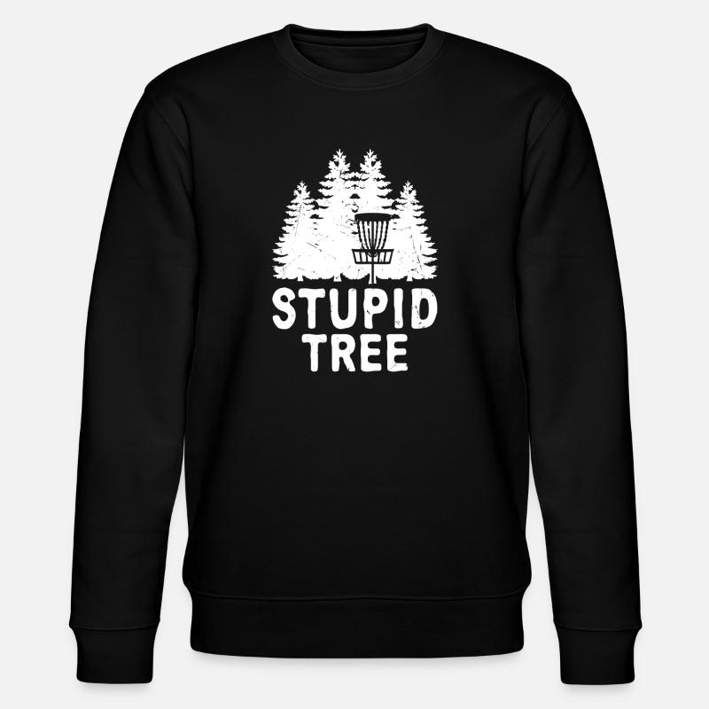 Stupid Tree Disc Golf Tee - Stanley/Stella CHANGER Unisex Organic Sweatshirt - black
