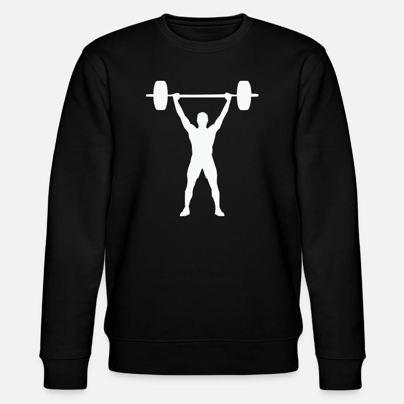 Weightlifting Silhouette Weight Training - Stanley/Stella CHANGER Unisex Organic Sweatshirt - black