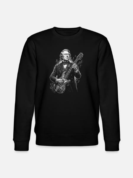 Millard Fillmore Playing Guitar - Stanley/Stella CHANGER Unisex Organic Sweatshirt - black