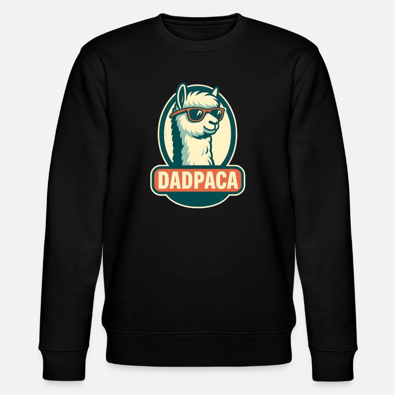 Dadpaca No Probllama - Stanley/Stella CHANGER Unisex Organic Sweatshirt - black