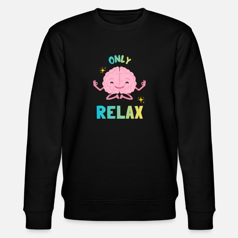 Regenbogen-Zen-Gehirn - Stanley/Stella Unisex Bio-Sweatshirt CHANGER - Schwarz