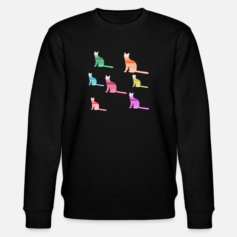 Katzen - Stanley/Stella Unisex Bio-Sweatshirt CHANGER - Schwarz