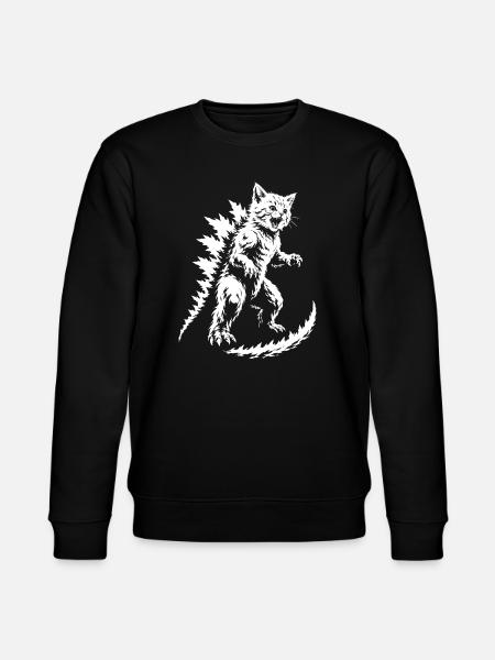 Spiky Fur Monster Silhouette - Stanley/Stella CHANGER Unisex Organic Sweatshirt - black