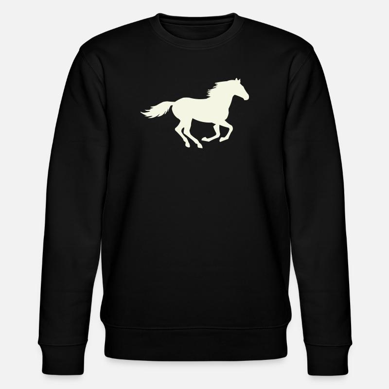 Silhouette de l’étalon sauteur - Sweat bio CHANGER Stanley/Stella Unisexe - noir