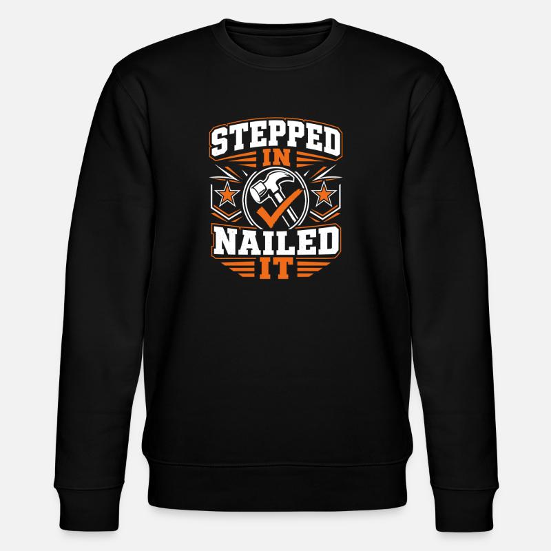 Stepdad Handyman Funny Gift - Stanley/Stella CHANGER Unisex Organic Sweatshirt - black