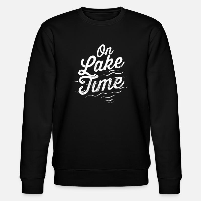On Lake Time Hand Lettering - Stanley/Stella CHANGER Unisex Organic Sweatshirt - black