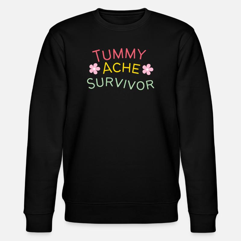 Tummy Ache Survivor - Stanley/Stella CHANGER Unisex Organic Sweatshirt - black
