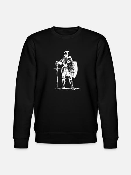 Knight in Armor with Shield - Stanley/Stella CHANGER Unisex Organic Sweatshirt - black