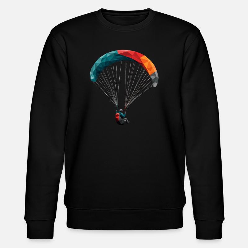 Geometrischer Paragleiter Panodesign - Stanley/Stella Unisex Bio-Sweatshirt CHANGER  - Schwarz