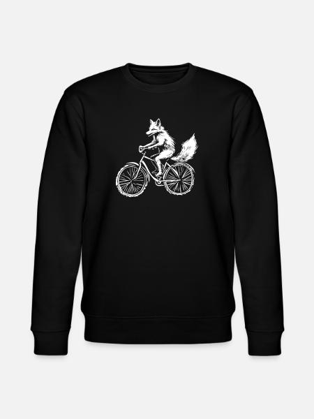 Lustiges Fahrrad Fuchs - Stanley/Stella Unisex Bio-Sweatshirt CHANGER - Schwarz