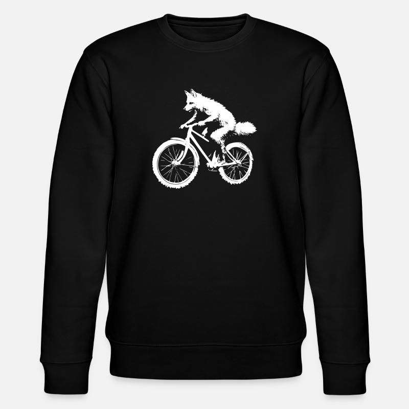 Bicycle Fox - Stanley/Stella CHANGER Unisex Organic Sweatshirt - black