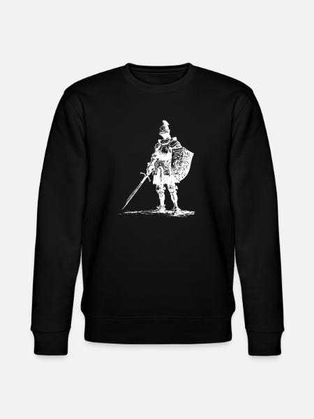 Ritter-Silhouette mit Schwert und Schild - Stanley/Stella Unisex Bio-Sweatshirt CHANGER  - Schwarz