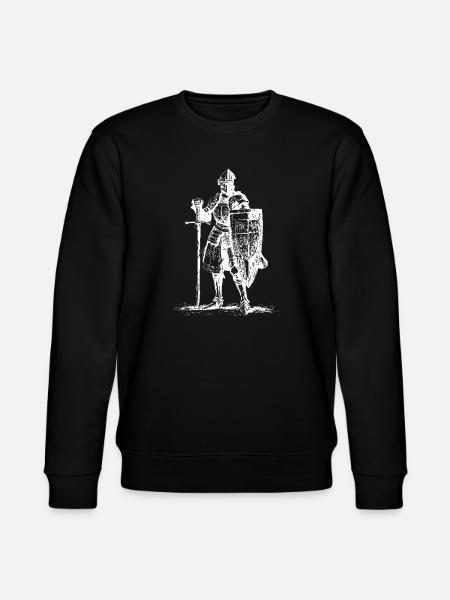 Knight in Plate Armor Silhouette - Stanley/Stella CHANGER Unisex Organic Sweatshirt - black