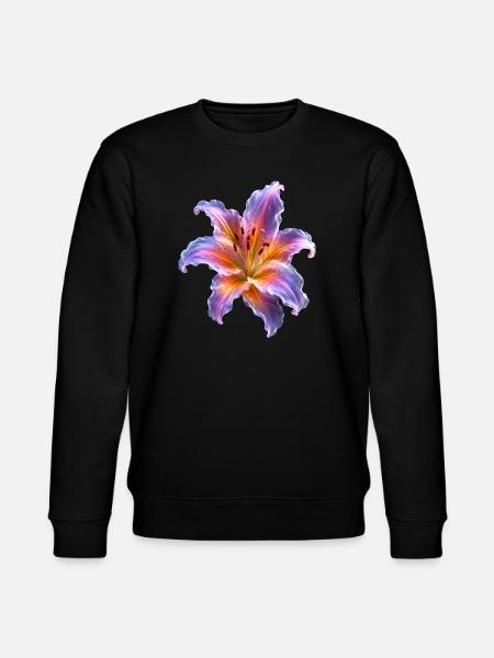 Motif floral abstrait Glowing Lily - Sweat bio CHANGER Stanley/Stella Unisexe - noir