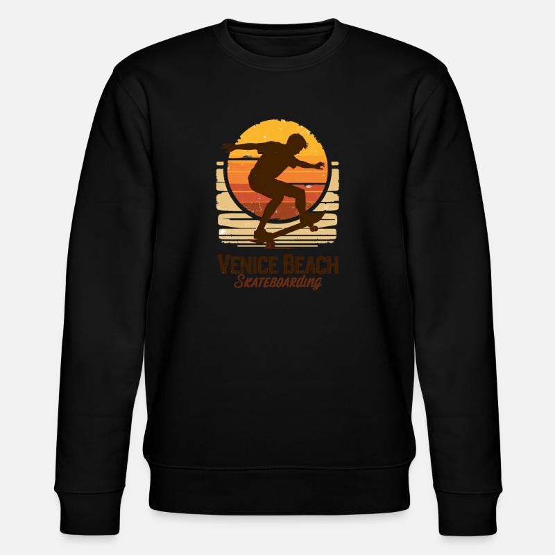 Venice Beach Skateboard Sunset - Stanley/Stella Unisex Bio-Sweatshirt CHANGER - Schwarz