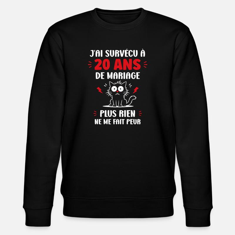 20 ans de mariage - Sweat bio CHANGER Stanley/Stella Unisexe - noir