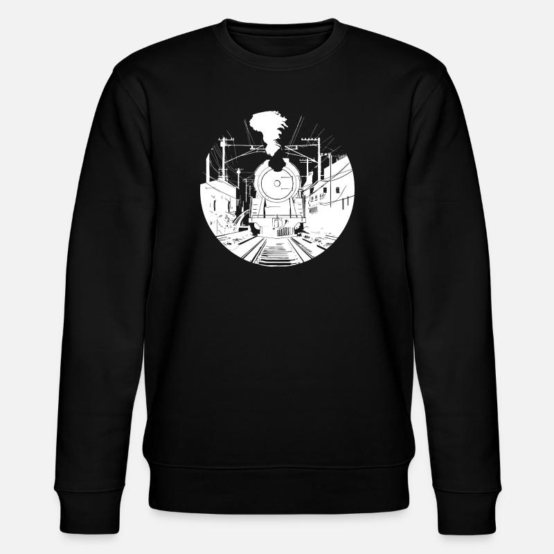Railway Sketch - Stanley/Stella CHANGER Unisex Organic Sweatshirt - black