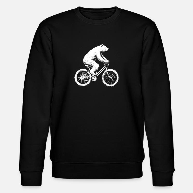Bicycle Bear Wheel Rider - Stanley/Stella CHANGER Unisex Organic Sweatshirt - black