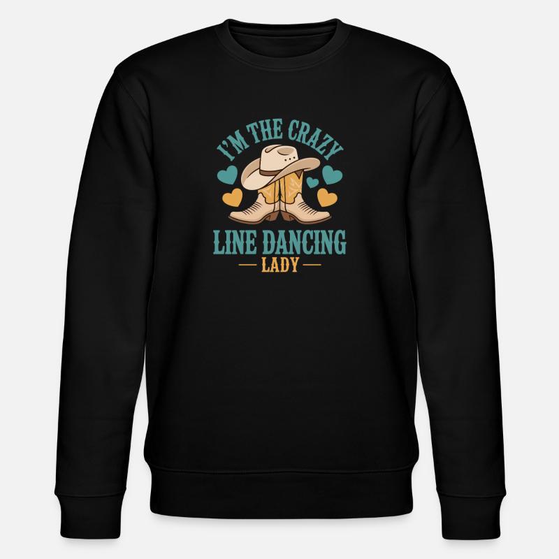 Line Dance Line Dancing Gift - Stanley/Stella CHANGER Unisex Organic Sweatshirt - black