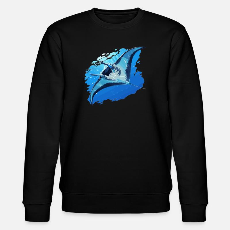 Rochen Mantarochen - Stanley/Stella Unisex Bio-Sweatshirt CHANGER - Schwarz