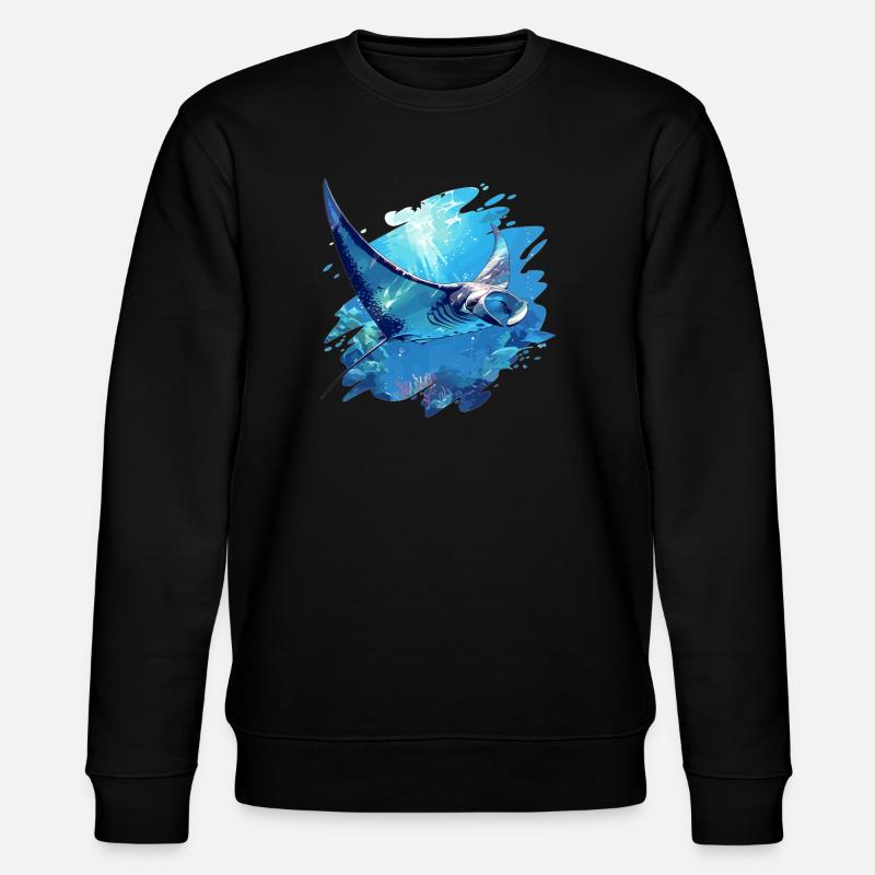 Rochen Mantarochen - Stanley/Stella Unisex Bio-Sweatshirt CHANGER - Schwarz