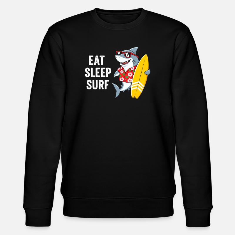 Mange Dors Requin de Surf - Sweat bio CHANGER Stanley/Stella Unisexe - noir