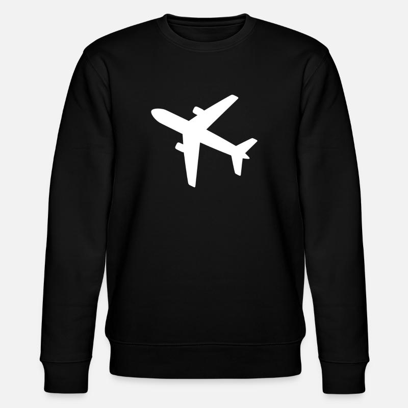 Flugzeug - Stanley/Stella Unisex Bio-Sweatshirt CHANGER  - Schwarz