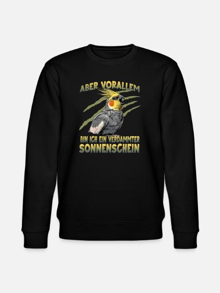 Nymphensittich Cockatiel exotischer Papagei - Stanley/Stella Unisex Bio-Sweatshirt CHANGER - Schwarz