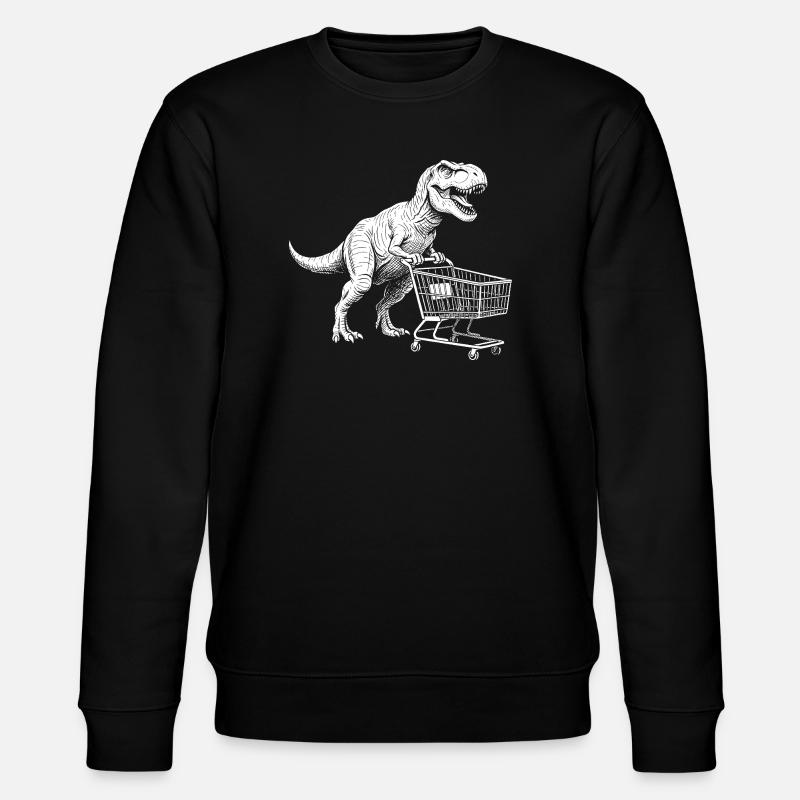 Dino Shopper : T-Rex avec chariot - Sweat bio CHANGER Stanley/Stella Unisexe - noir