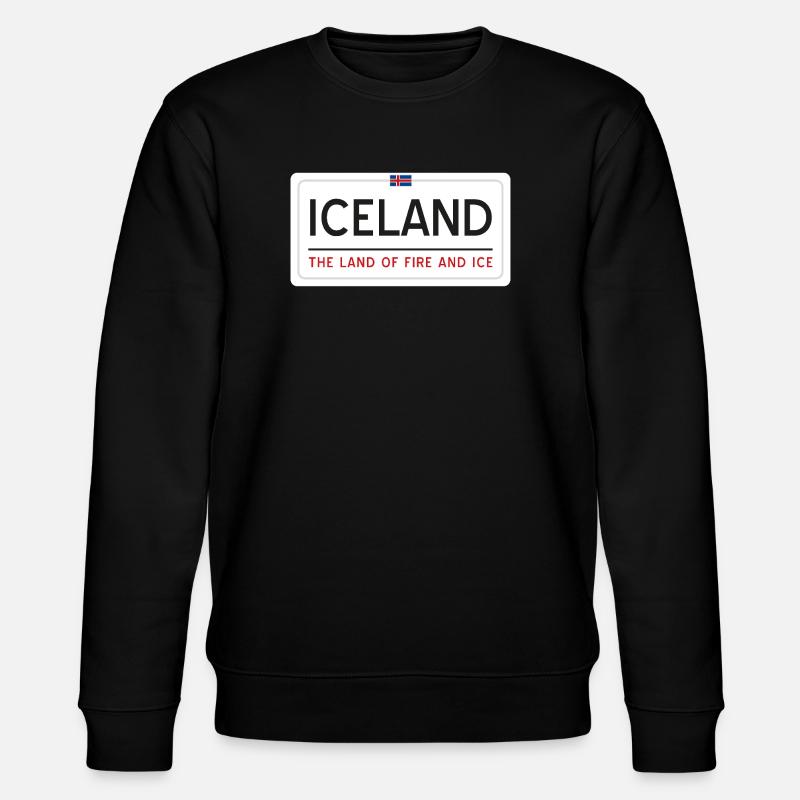 Island-Zeichen - Stanley/Stella Unisex Bio-Sweatshirt CHANGER - Schwarz