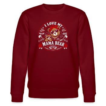 I Love My Mama Bear Style Biker Vintage - Sweat bio CHANGER Stanley/Stella Unisexe - bordeaux - Devant - Nik (191cm) & Marisol (170cm)